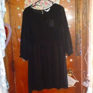 Lauren Conrad beautiful black long shirt size L